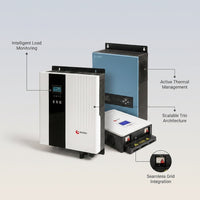 Exden Trio Pro Hybrid Solar Inverter Set — infographic