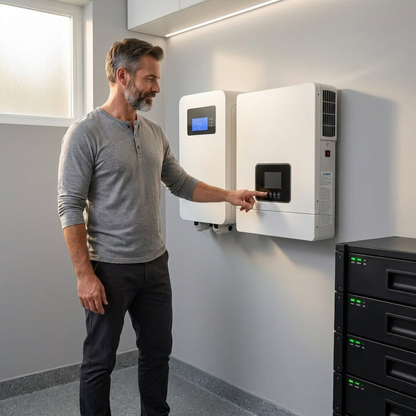 Hybrid Solar Inverter Engineered for Home Energy Systems, 6.0 kW Output, Silent Operation, Grid Integration