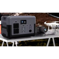 Solar Power Station Built for Portable Energy, 2000Wh Capacity, Dual AC Outputs, Smart Digital Display