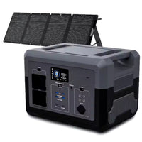 Solar Power Station Built for Portable Energy, 2000Wh Capacity, Dual AC Outputs, Smart Digital Display