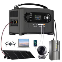 Portable Solar Generator Engineered for Backup Power, 1000Wh Battery, Multiple Outputs, Smart Controls