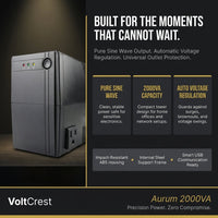 VoltCrest Aurum 2000VA Battery Backup System — Results & Stats