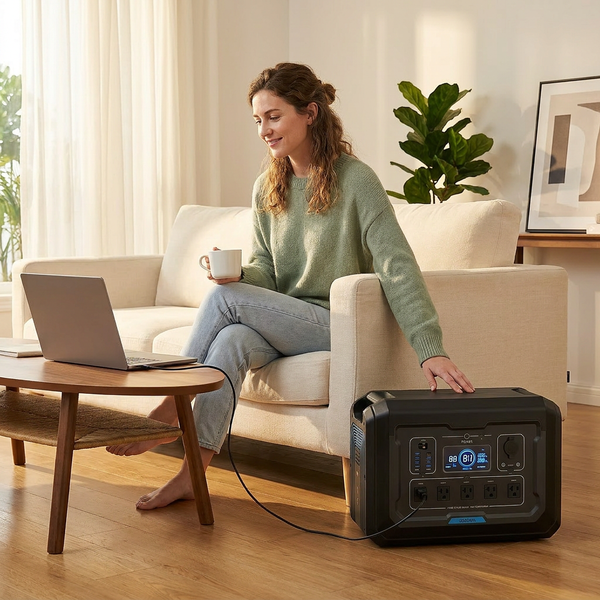 Portable Power Station Built for Backup Power, 2040Wh LiFePO4 Battery, Multiple AC Outlets, Rapid Charging